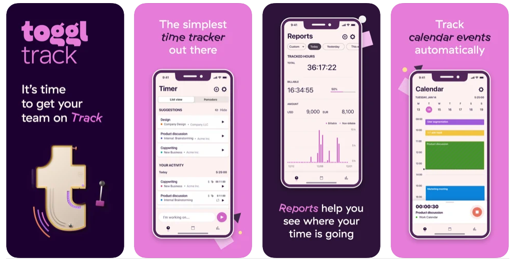 Toggl Track: мобильное приложение для учета времени и управления проектами